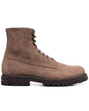 Brown Suede Lug Sole Boot