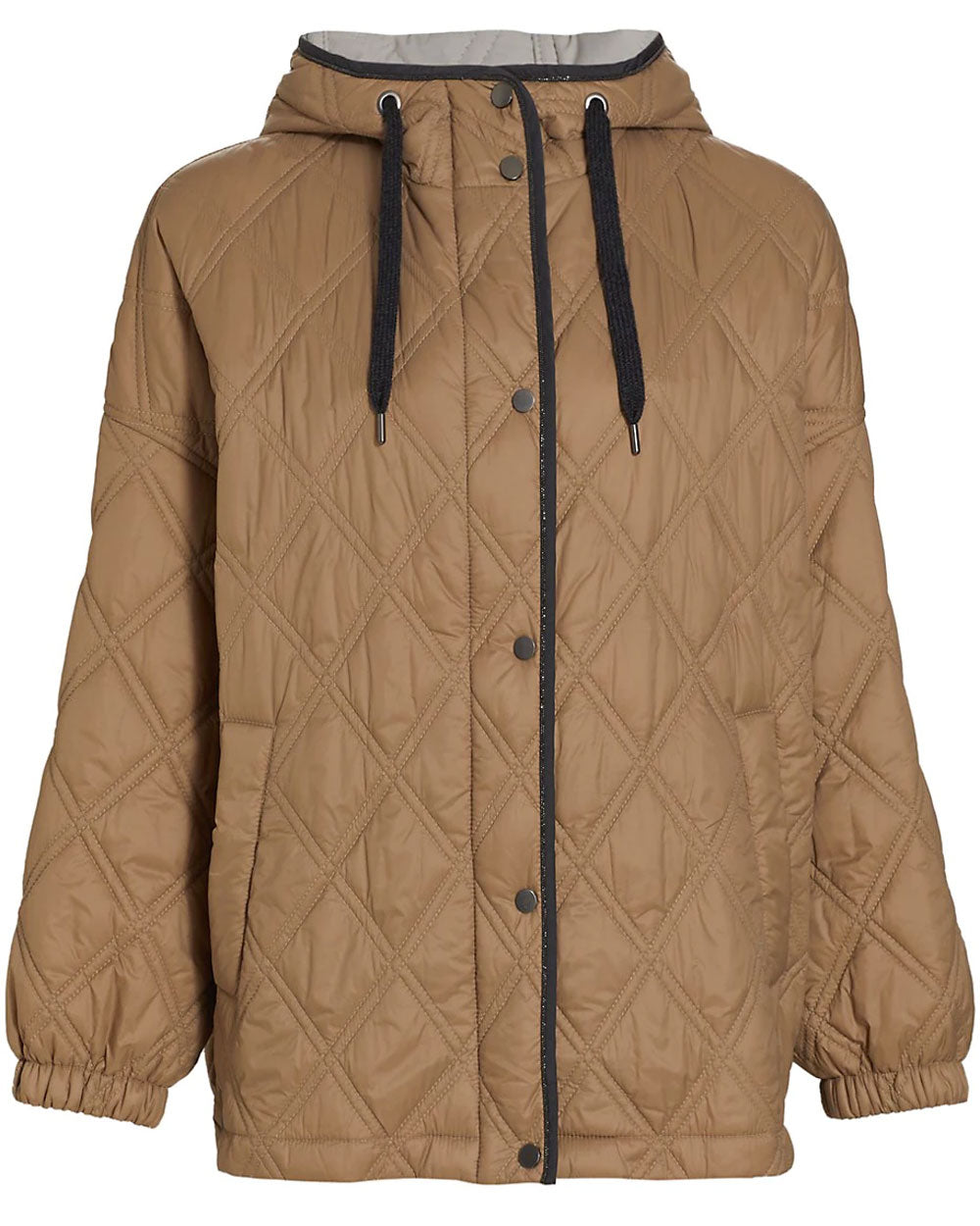 Camel Quilted Puffer Jacket
