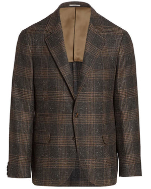 Charcoal and Brown Plaid Sportcoat