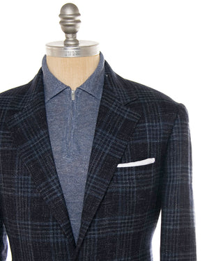 Cobalt Blue Plaid Transitional Sportcoat