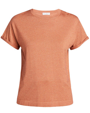 Ginger Cashmere Silk Lurex T-Shirt