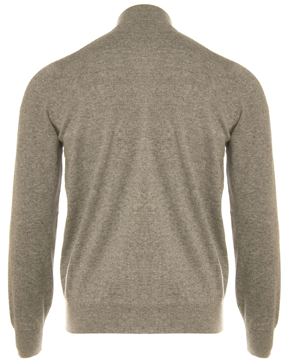 Grey Cashmere Full Zip Sweater