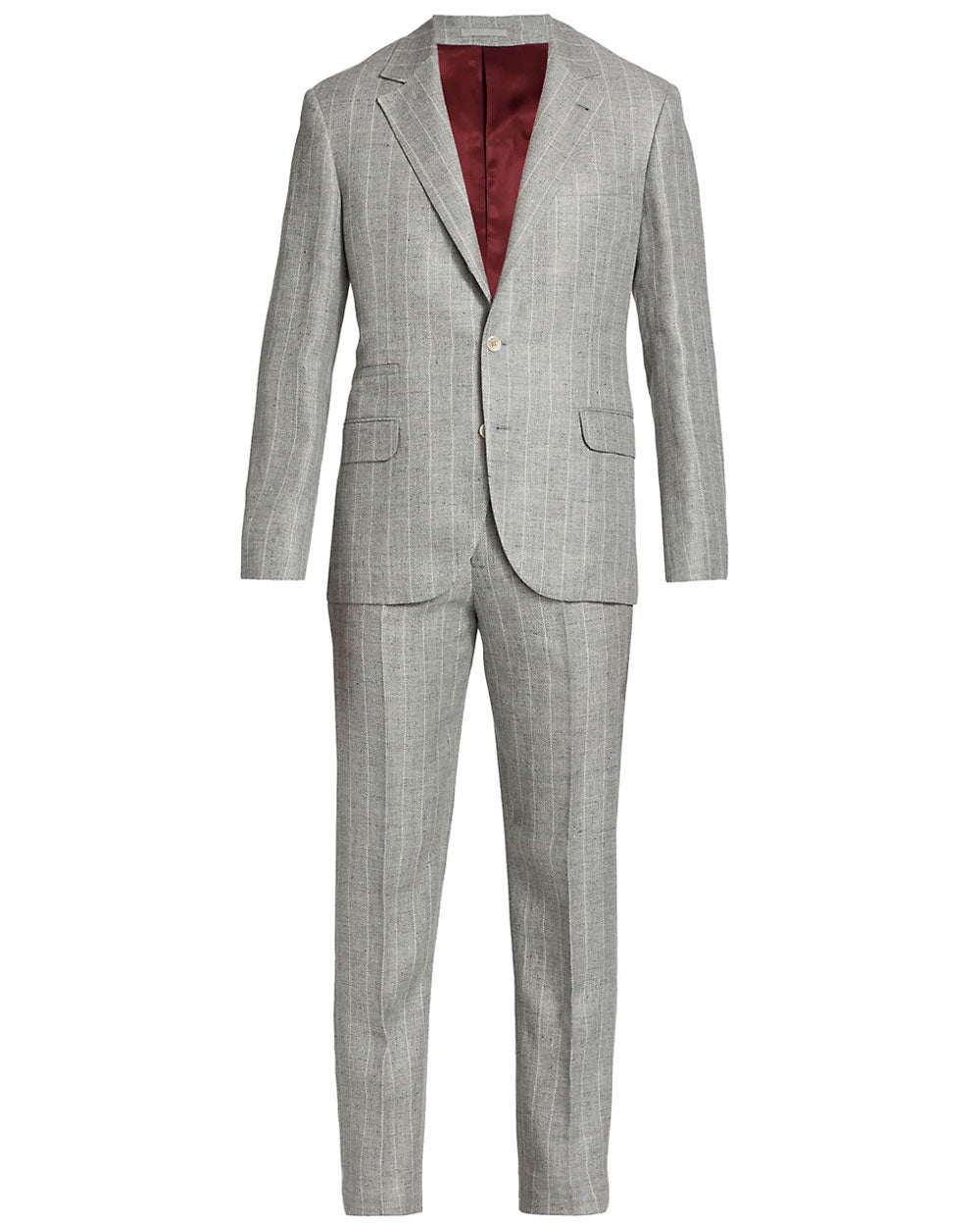 Grigio Perla Linen Stripe Suit