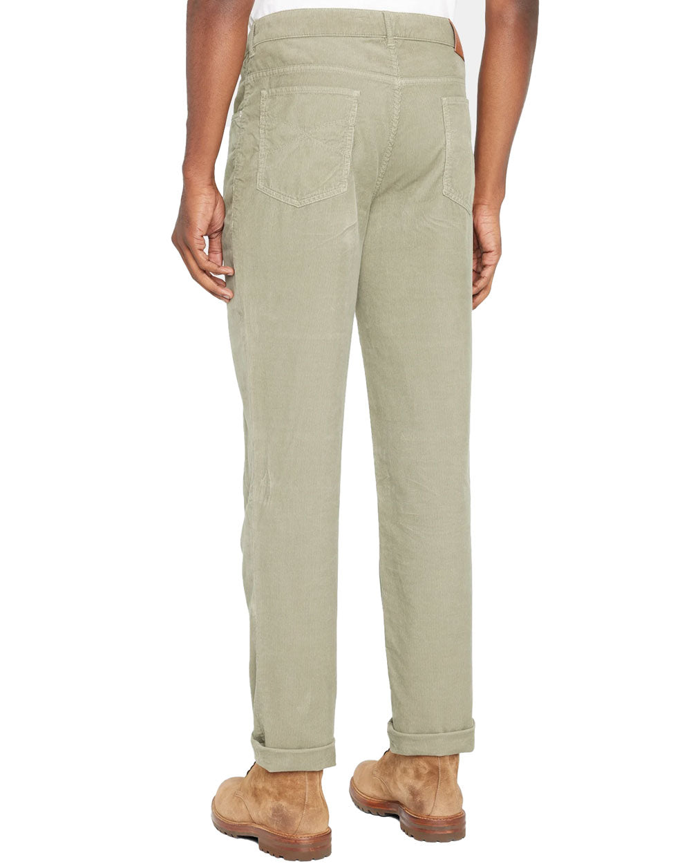 Khaki Green Fine Corduroy 5 Pocket Pant