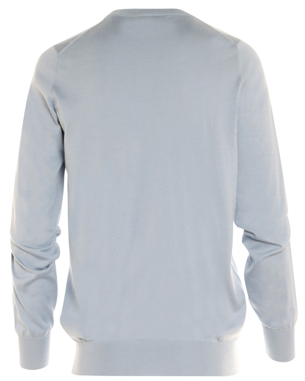 Light Blue Lightweight Cotton Crewneck Sweater