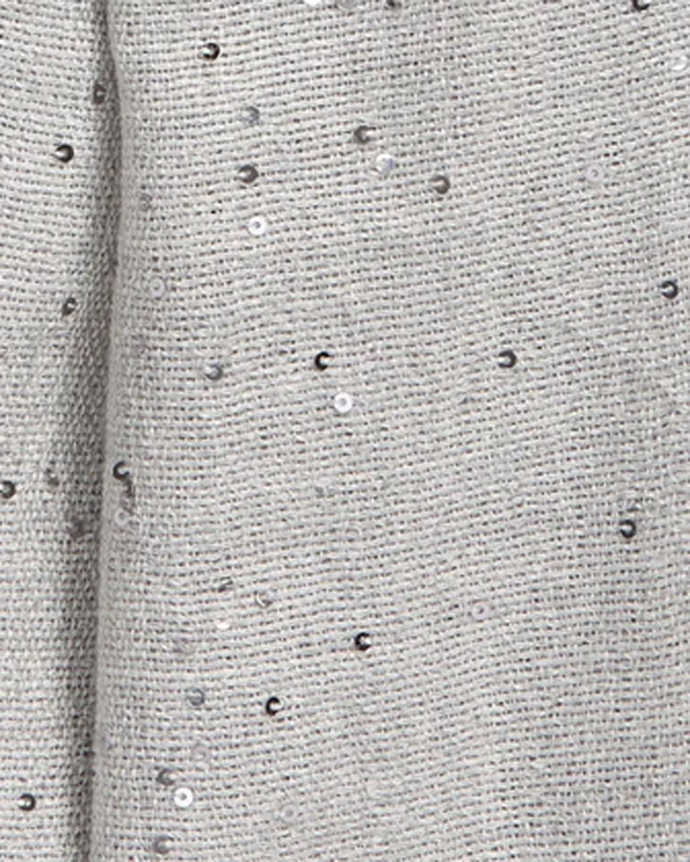 Light Grey Cashmere Silk Paillette Sequin Scarf