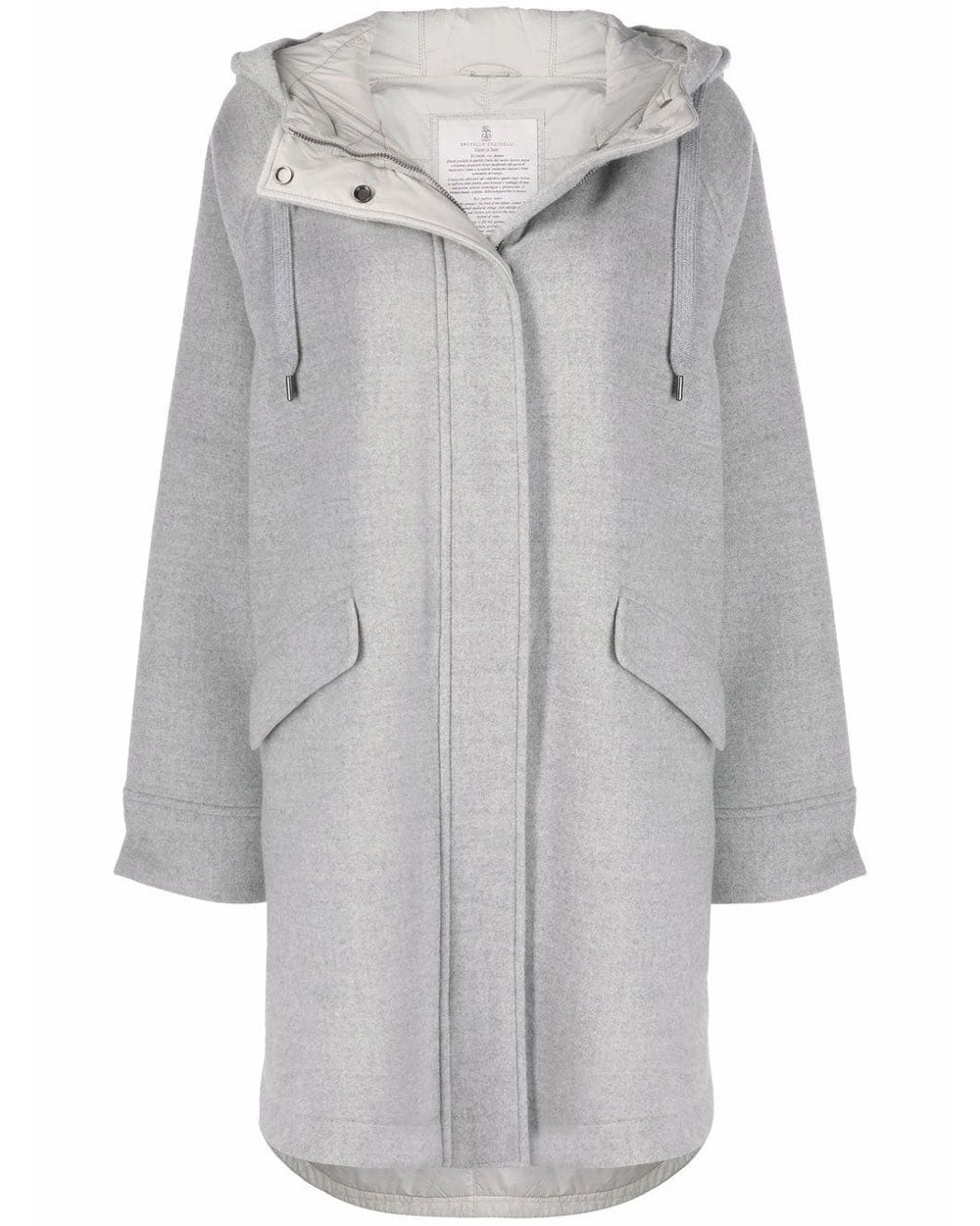 Medium Grey Wool Hooded Jacket