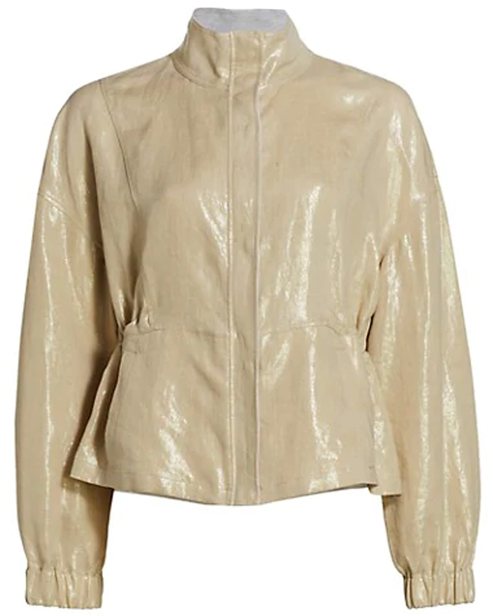 Metallic Gold Linen Jacket