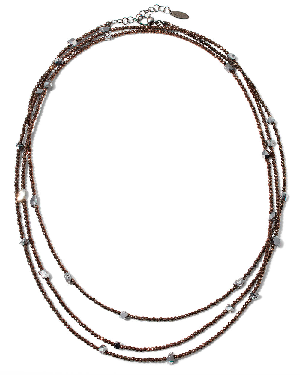 Monili and Hematite Bead Wrap Necklace