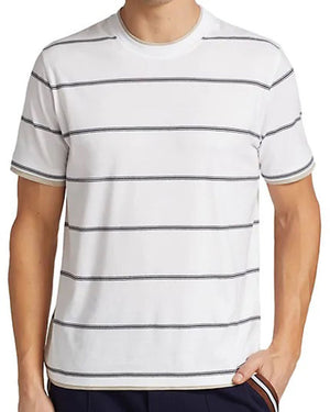 Navy Striped Crew Neck T-Shirt