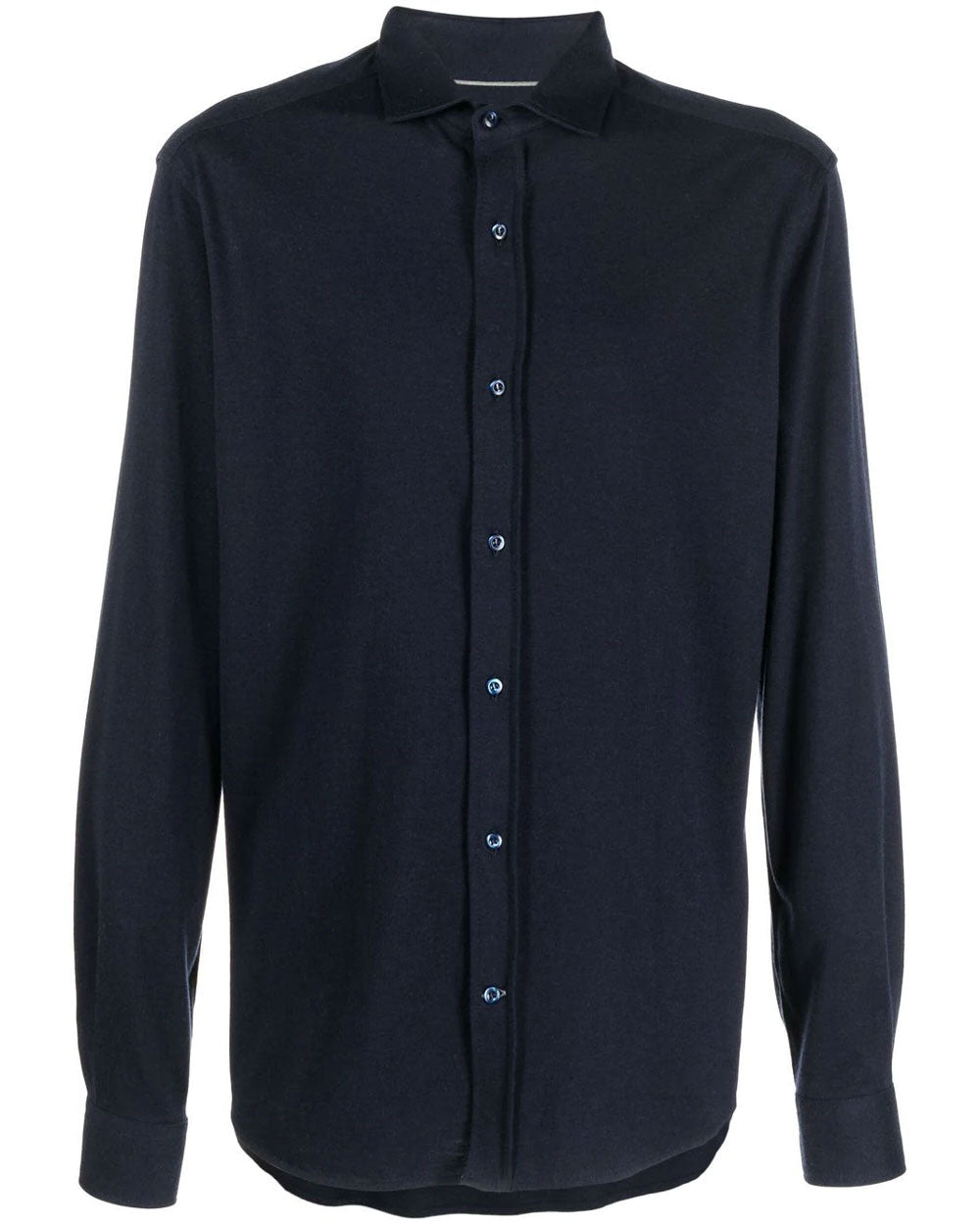 Ocean Blue Cotton and Silk Sport Shirt