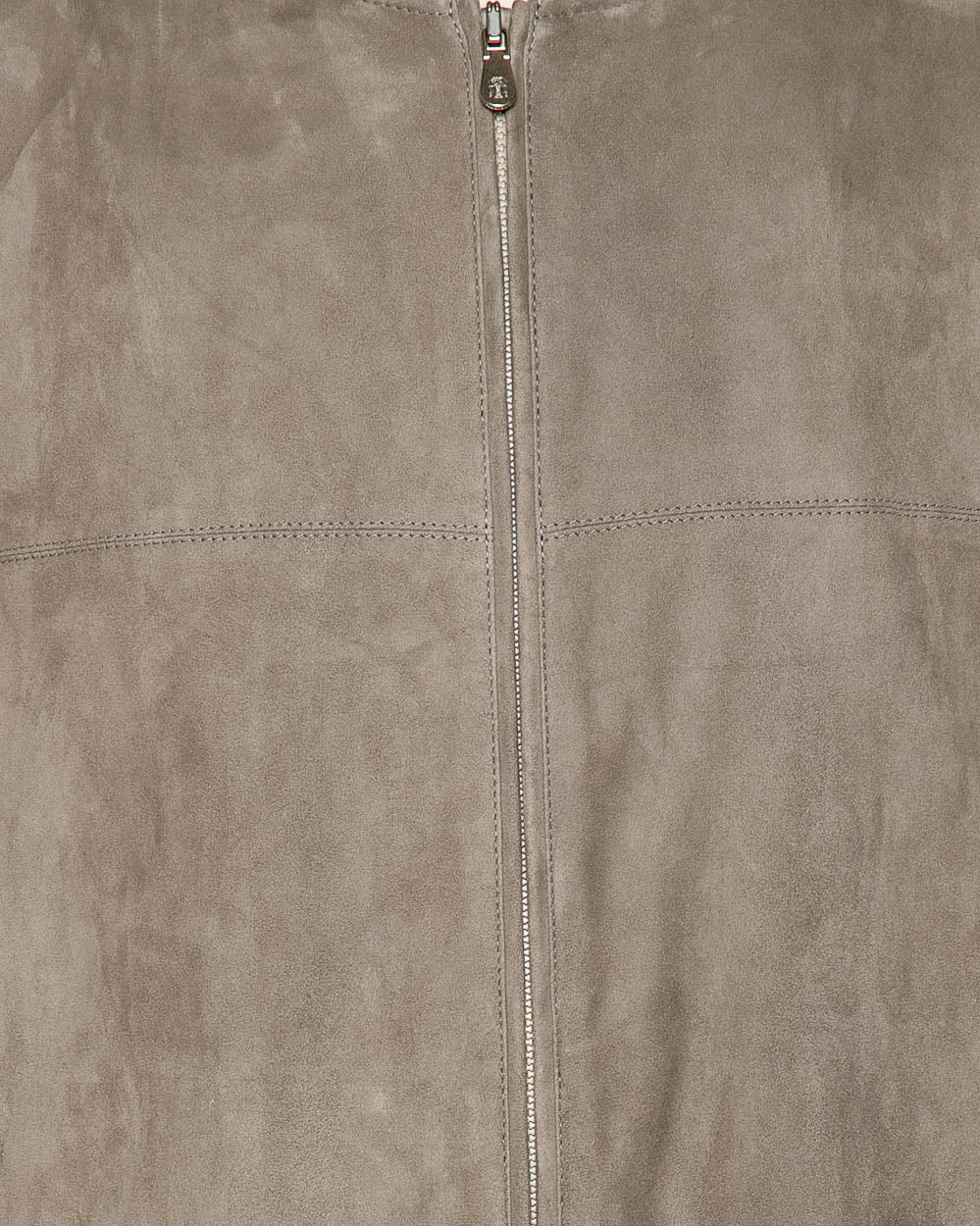Taupe Suede Bomber Jacket