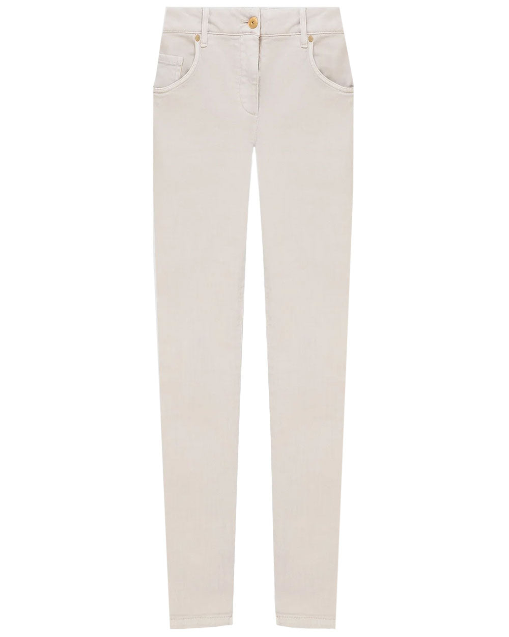 Warm White Garment Dyed Skinny Jean