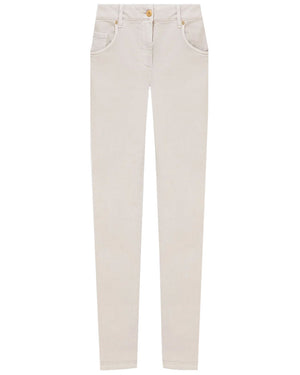 Warm White Garment Dyed Skinny Jean