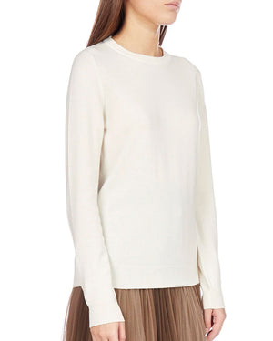 White Basic Cashmere Sweater