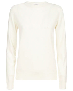 White Basic Cashmere Sweater