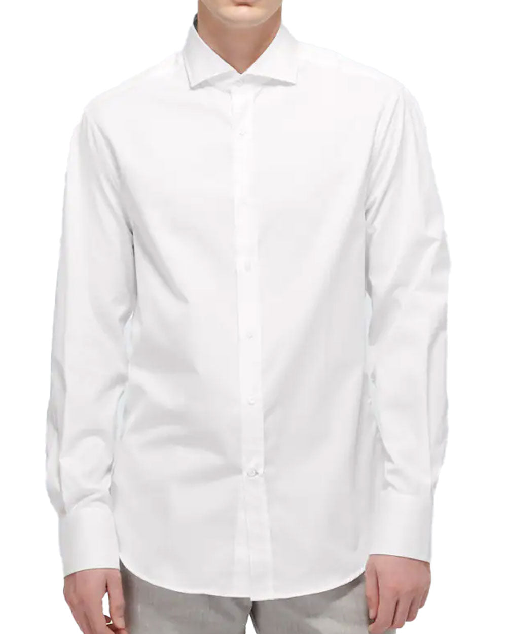 White Basic Fit Sport Shirt