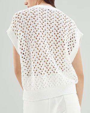 White Diamond Crochet Top