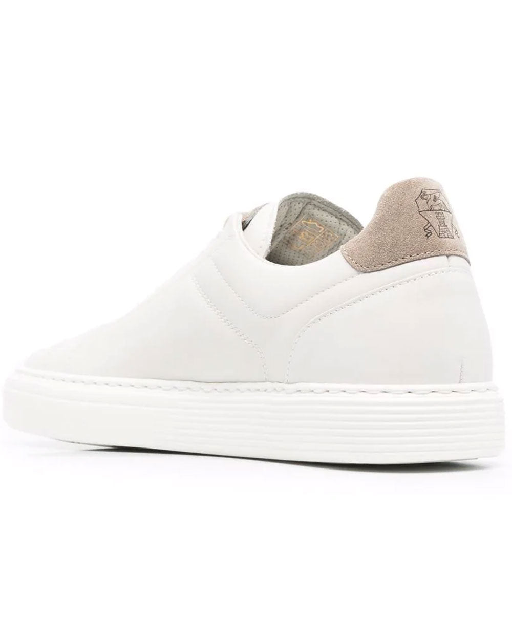 Low Top Leather Sneaker in White