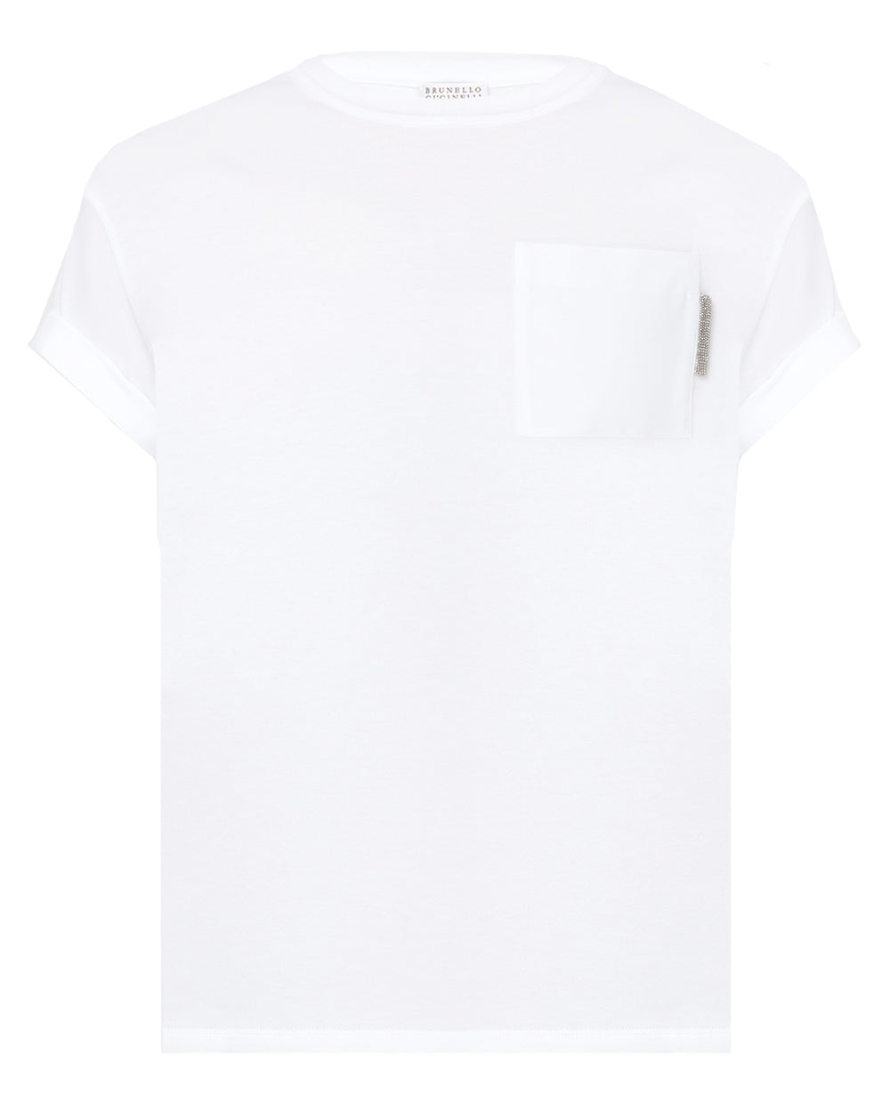 White Monili Tab Chest Pocket T-Shirt