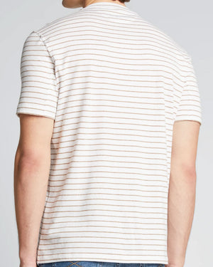 White and Brown Stripe T-Shirt