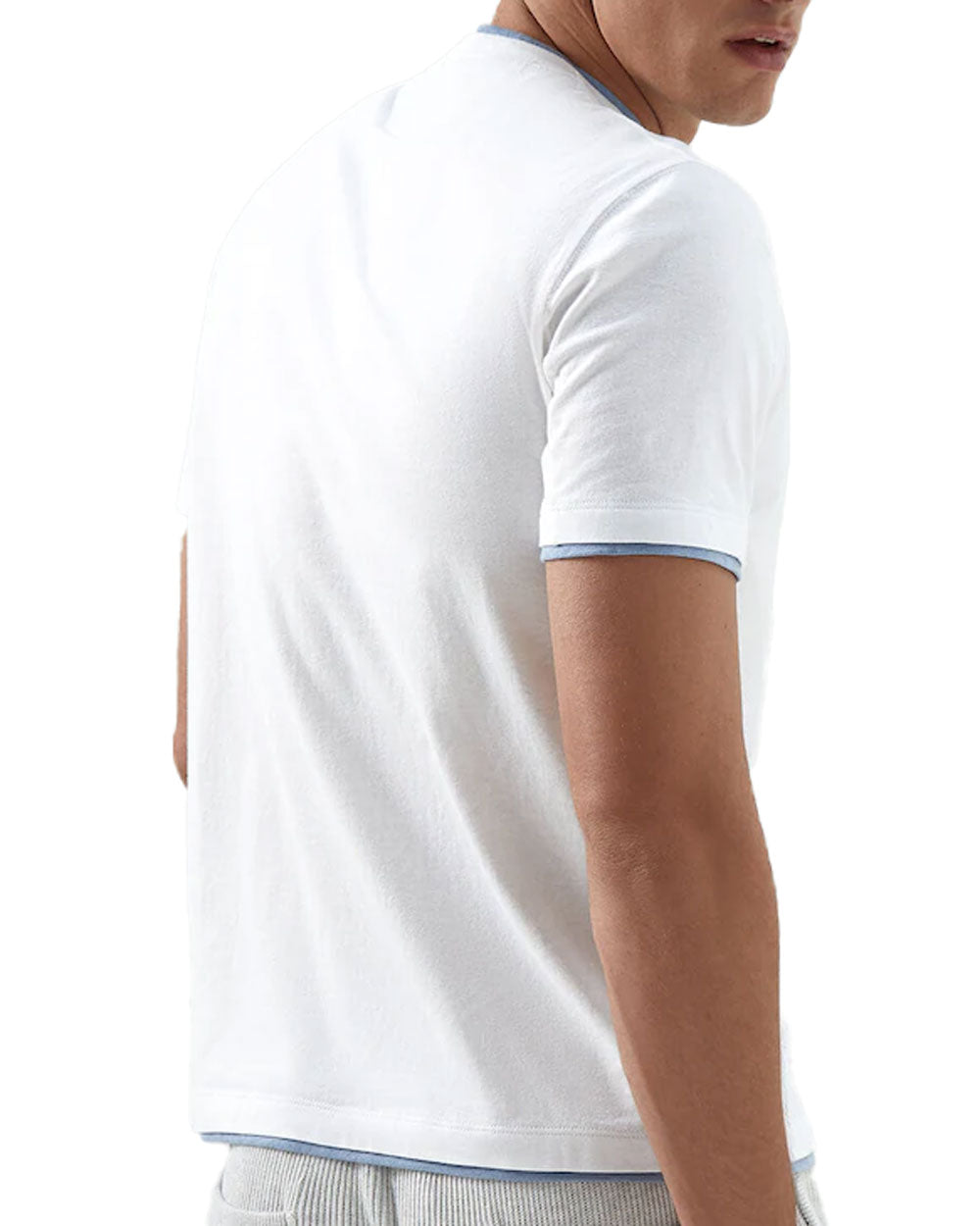 White and Denim Layered T-Shirt
