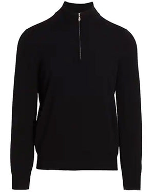 Black Quarter Zip Sweater