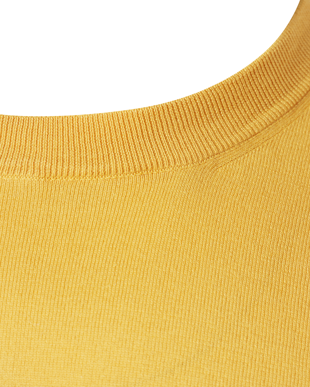 Yellow Lightweight Cotton Crewneck Sweater
