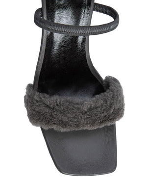 Ada Shearling Sandal in Cement