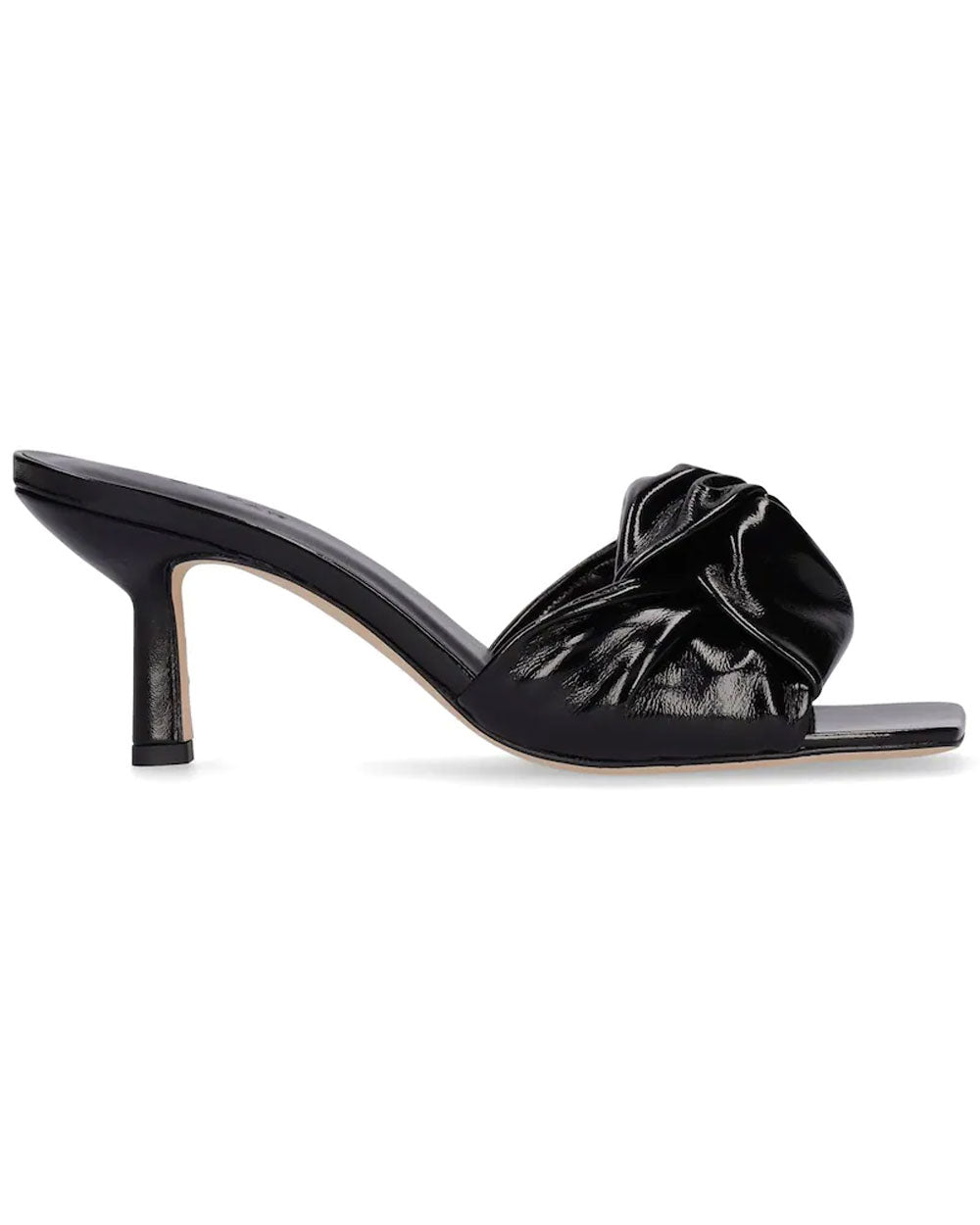 Lana Gloss Leather Mule in Black