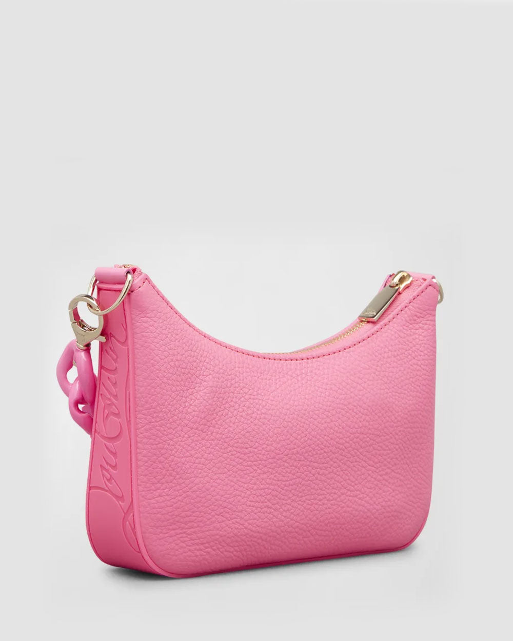Loubila Chain Mini Leather Shoulder Bag in Pink - Christian