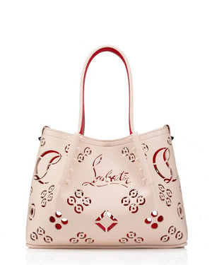 Cabarock Mini Perforated Calf Leather Tote Bag in Leche