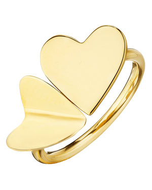Yellow Gold Double Fold Wings of Love Ring