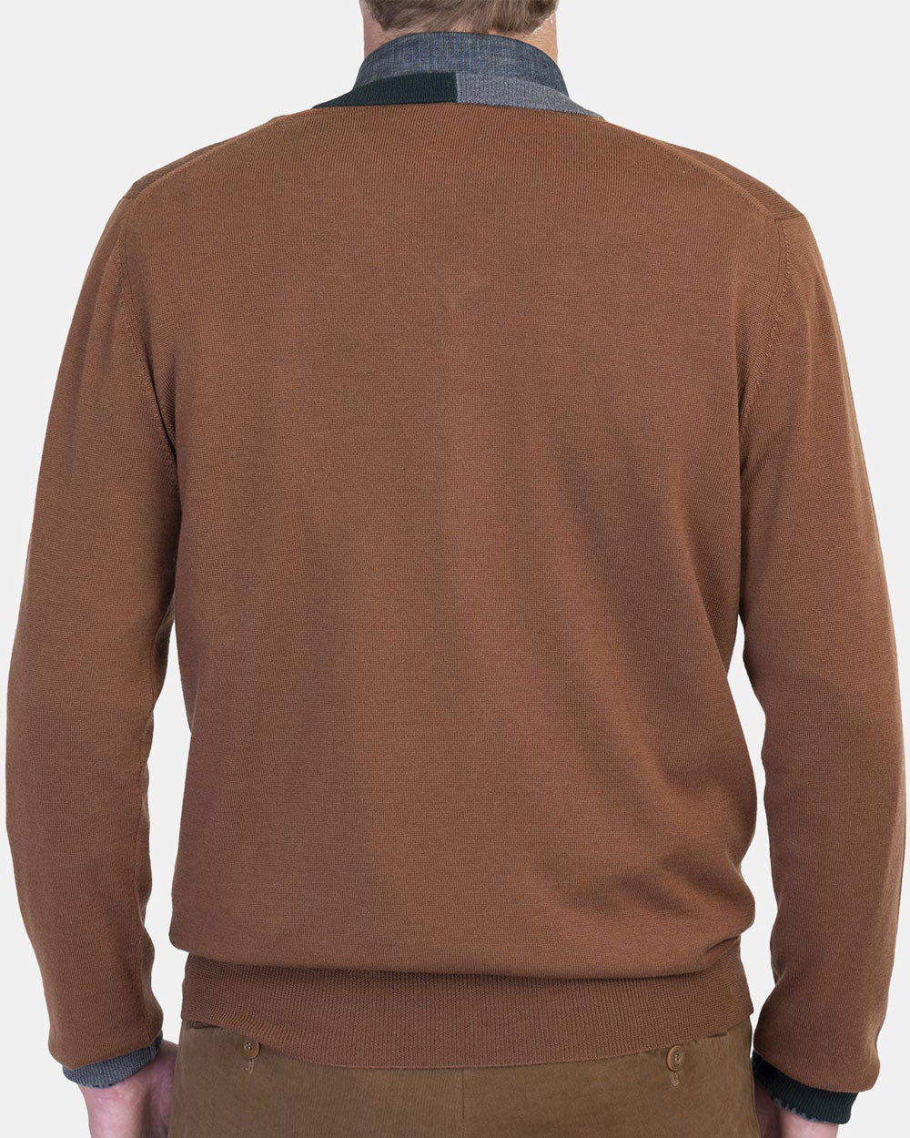 Camel V-neck Sweater