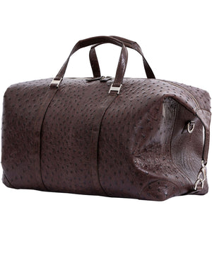 Ostrich Duffle Bag in Brown