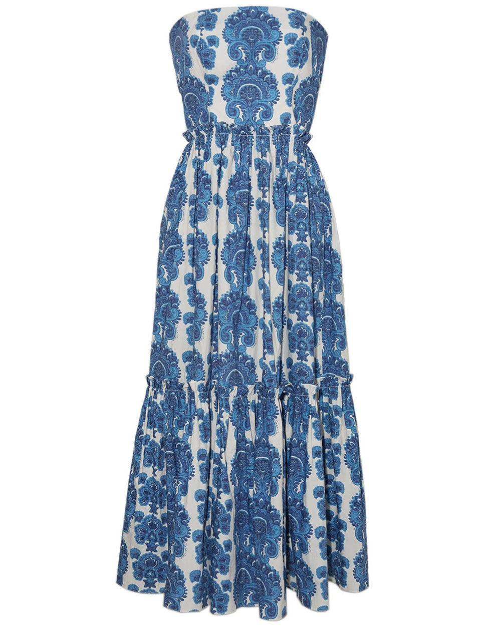 Blue Paisley Stripe Torres Maxi Dress