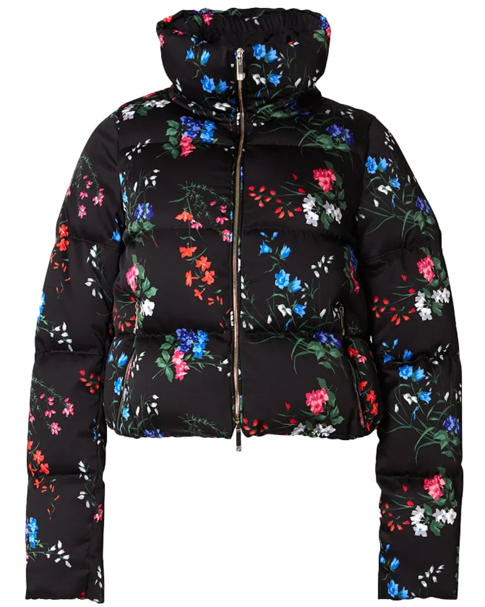 Carolina Herrera Black Floral Cropped Puffer Coat – Stanley Korshak