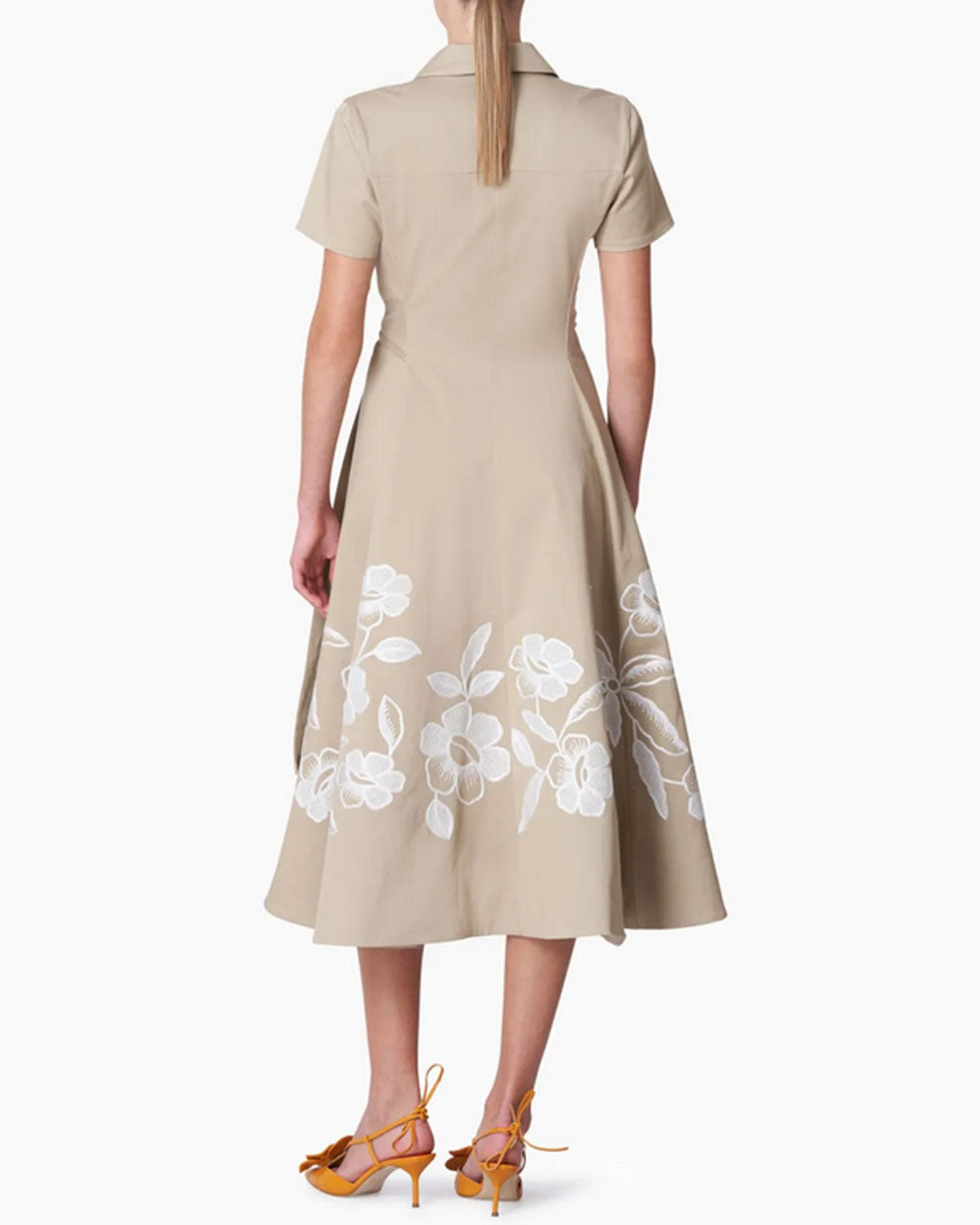 Desert Embroidered Short Sleeve Wrap Dress