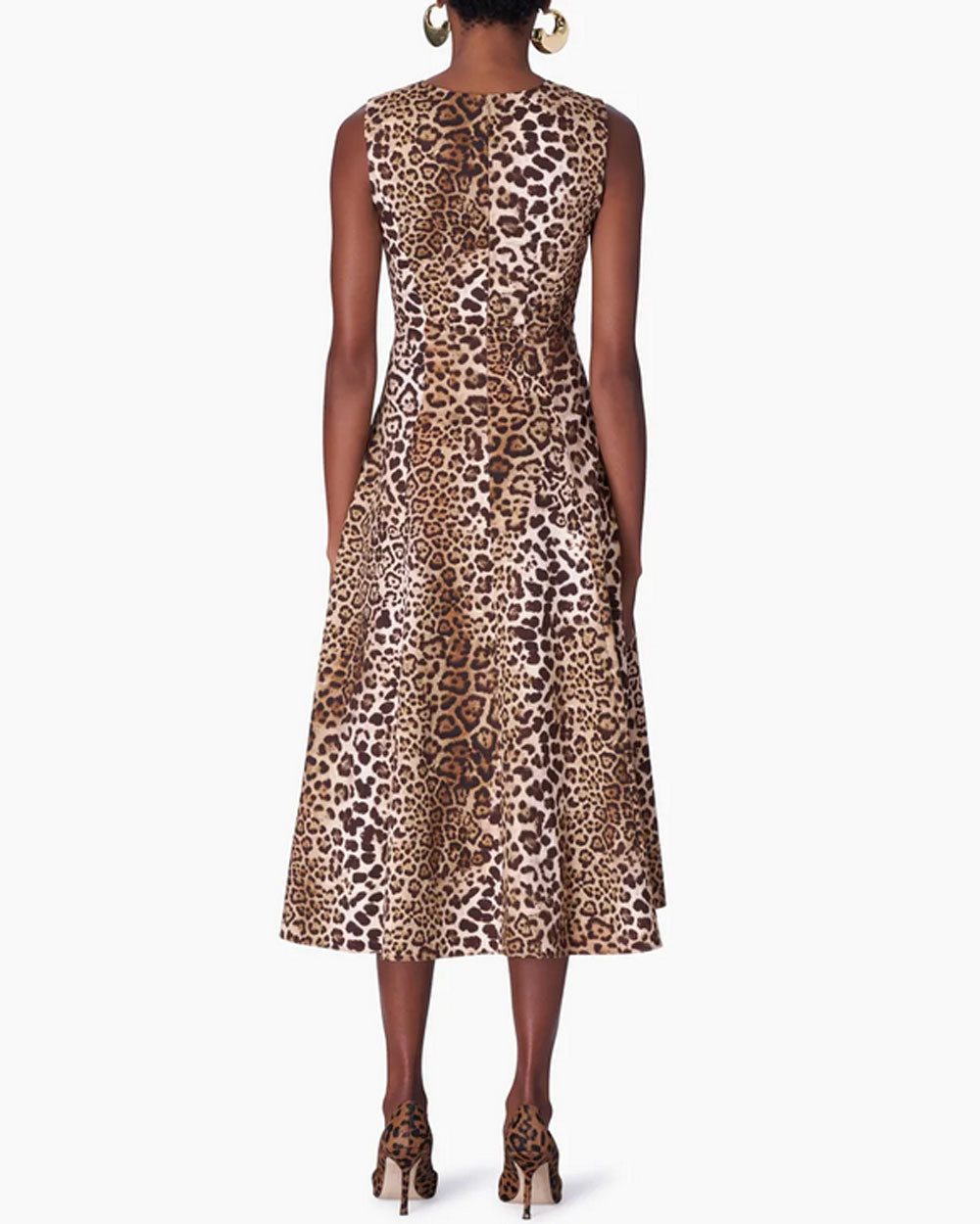 Leopard Print Sleeveless A-Line Dress