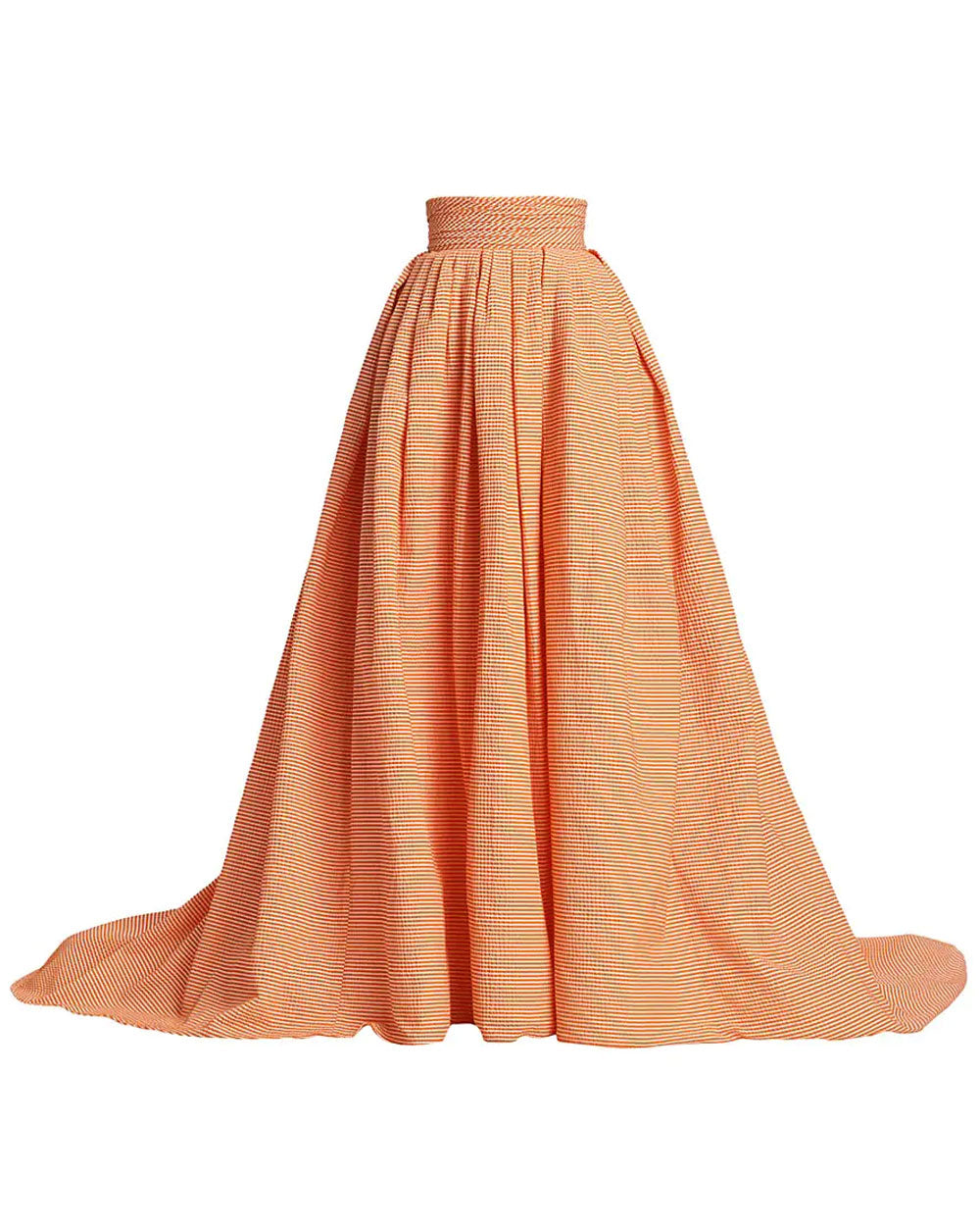 Marigold Seersucker Ruched Waist Ball Skirt