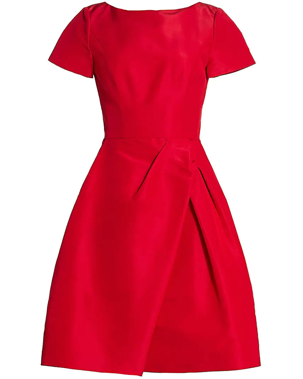 Icon Red Bateau Neck Cocktail Dress