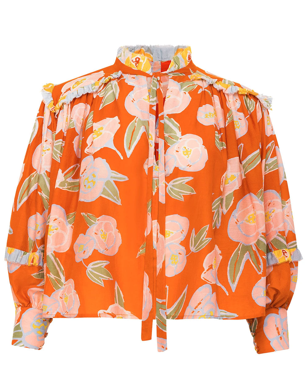 Red Peonies Fiore Blouse