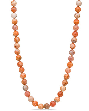 Orange and Beige Jasper Beaded Short Necklace