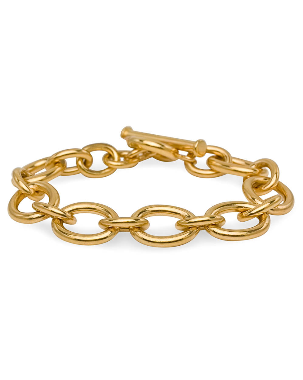 Yellow Gold Large Alternating Link Bracelet
