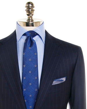Navy with High Blue Pinstripe Suit