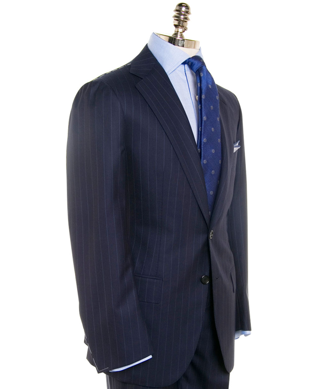 Navy with High Blue Pinstripe Suit