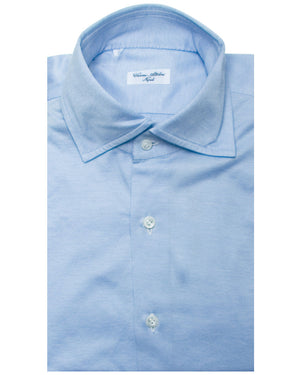 Baby Blue Jersey Knit Shirt