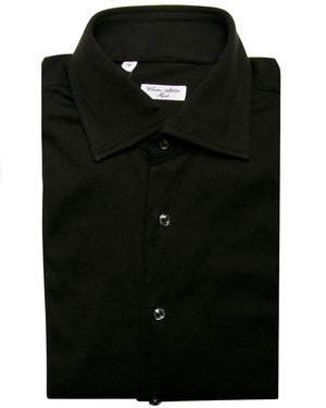 Black Knit Dress Shirt