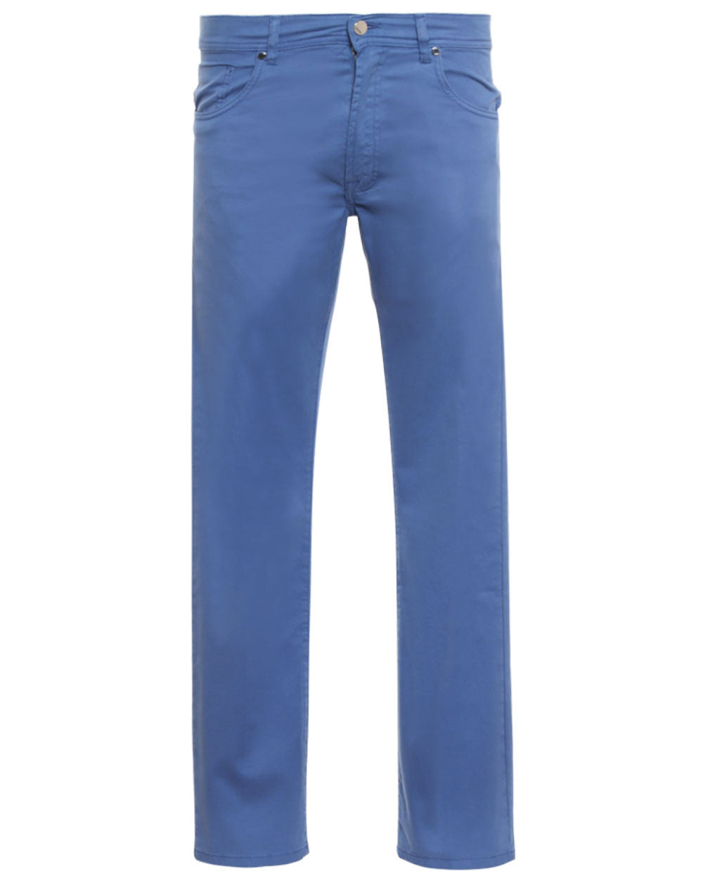 Blue Cotton Slim Fit Chino Pant