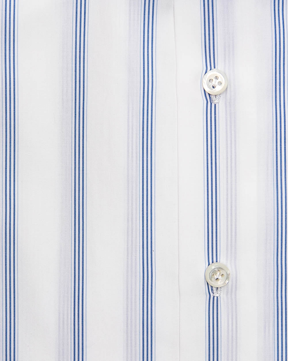 White and Blue Multi Stripe Dress Shirt